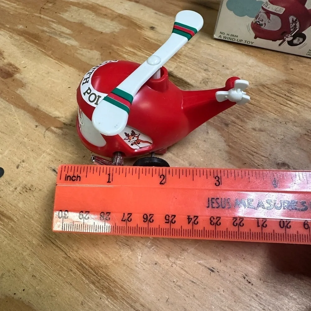Kurt Adler Santa's Red Helicopter Toy